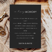 Invitation Mariage Noir En Mémoire D'Amour Signal,