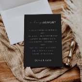 Invitation Mariage Noir En Mémoire D'Amour Signal,