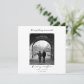 Invitation Mariage noir enregistrer la date (Debout devant)
