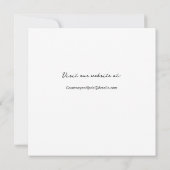 Invitation Mariage noir enregistrer la date (Dos)