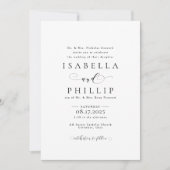 Invitation Mariage noir et blanc (Devant)