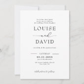 Invitation Mariage noir et blanc (Devant)