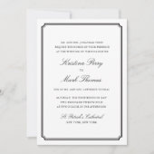 Invitation Mariage noir et blanc (Devant)