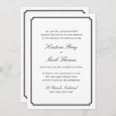 Invitation Mariage noir et blanc (Devant / Derrière)