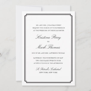 Invitation Mariage noir et blanc