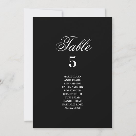 Invitation Mariage noir et blanc (Devant)