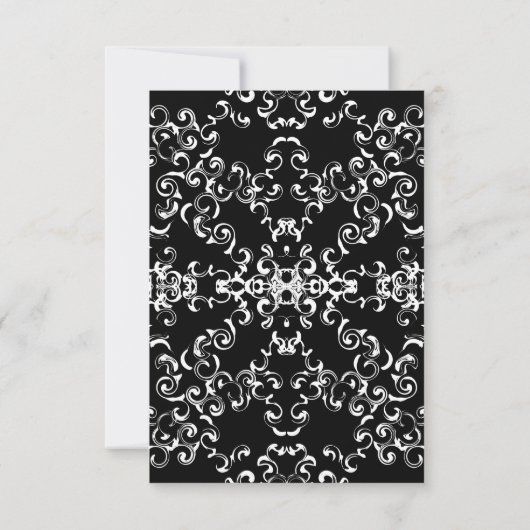 Invitation Mariage noir et blanc (Dos)