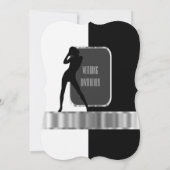 Invitation Mariage noir et blanc classique (Dos)