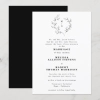 Mariage noir et blanc de la couronne esquissée