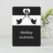 Invitation Mariage noir et blanc élégant (Debout devant)