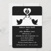 Invitation Mariage noir et blanc élégant (Dos)