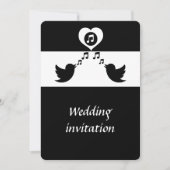 Invitation Mariage noir et blanc élégant (Devant)