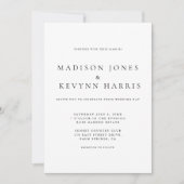 Invitation Mariage noir et blanc minimaliste (Devant)