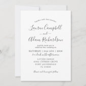 Invitation Mariage noir et blanc moderne (Devant)