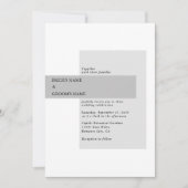 Invitation Mariage noir et blanc moderne (Devant)