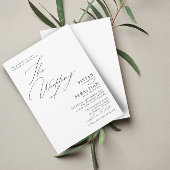 Invitation Mariage noir et blanc moderne