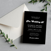 Invitation Mariage noir et blanc rétro élégant