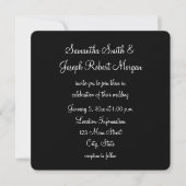 Invitation Mariage noir et blanc simple (Devant)