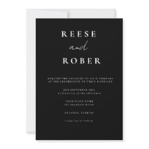 Mariage noir et blanc simple et moderne