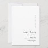 Invitation Mariage noir et blanc sophistiqué (Devant)
