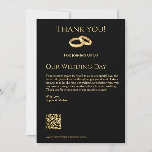 Invitation Mariage noir et or- (Devant)