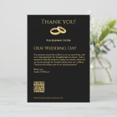 Invitation Mariage noir et or- (Debout devant)