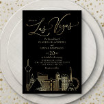 Invitation Mariage noir et or Las Vegas<br><div class="desc">Roulez les dés sur l'amour avec ce design de faire-part de mariage Las Vegas. L'élégante oeuvre d'art et la typographie luxueuse confèrent à ce design une ambiance riche et glamour. Parfait pour votre mariage de destination Las Vegas. Commandez vos invitations imprimées et les fournitures de fête ou téléchargez vos invitations...</div>