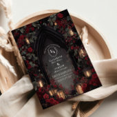 Invitation Mariage noir et rouge