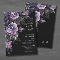 Mariage noir floral gothique moderne