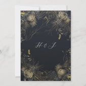 Invitation Mariage noir gothique d'Halloween (Dos)