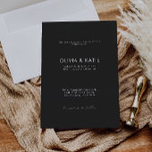 Invitation Mariage noir invite Modèle