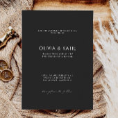 Invitation Mariage noir invite Modèle