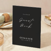 Invitation Mariage noir - Modèle des signes du livre d'hôtes