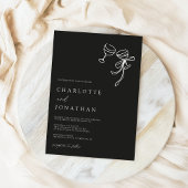 Invitation Mariage noir moderne