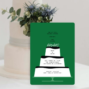 Invitation Mariage noir moisi glacé Cake Couple Douche