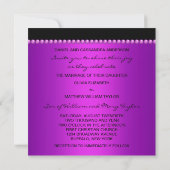 Invitation Mariage noir rose chaud (Dos)