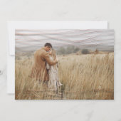 Invitation Mariage noir Rose poudre délicate Foto Cottage (Dos)