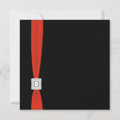 Invitation Mariage Noir Rouge Arc Rouge Noir (Dos)