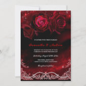 Invitation Mariage Noir Rouge et Blanc (Devant)