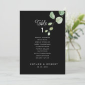 Invitation Mariage noir Tableau numéro 1 Tableau de sièges (Debout devant)