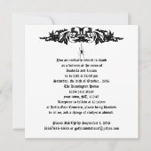 Invitation Mariage noir veuve Mariage Goth (Devant)