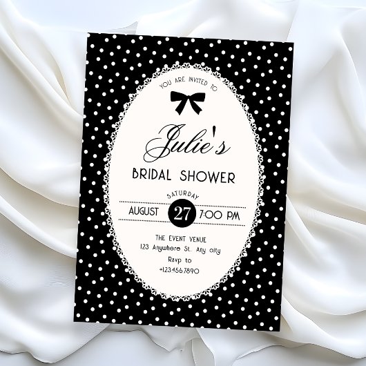 Invitation Mariage noir vintage