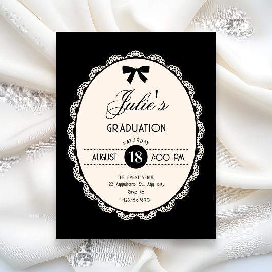 Invitation Mariage noir vintage