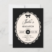 Invitation Mariage noir vintage (Devant)
