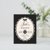 Invitation Mariage noir vintage (Debout devant)