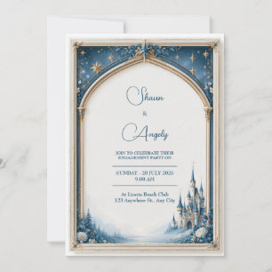 Invitation Mariage Nuit Céleste Gothique Arc de Château de la