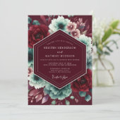 Invitation Mariage Nuit de Velours Bourgogne (Debout devant)