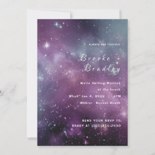 Invitation Mariage Nuit du Ciel Nébuleuse Galaxie