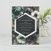 Invitation Mariage Nuit Romantique Grenat (Debout devant)