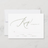 Invitation Mariage numérique blanc vert Sage moderne RSVP (Devant)